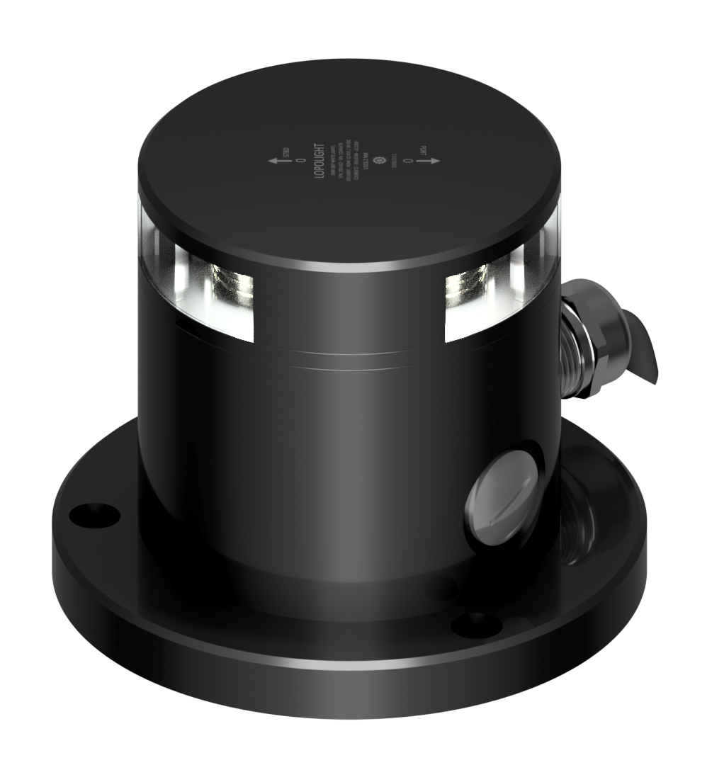 2nm 180° White, black anodized